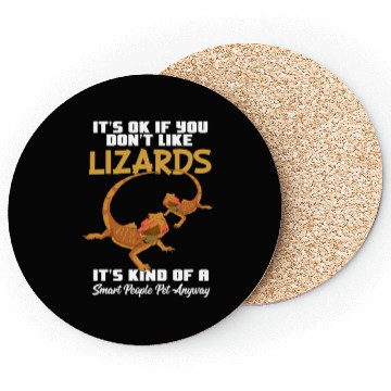 Discover Funny Lizard Pet Smart People Coasters