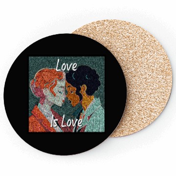 Discover Love Is Love - colorful graphic Coasters