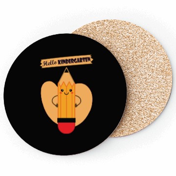 Discover HELLO KINDERGARTEN - A Pencil has a heart Coasters