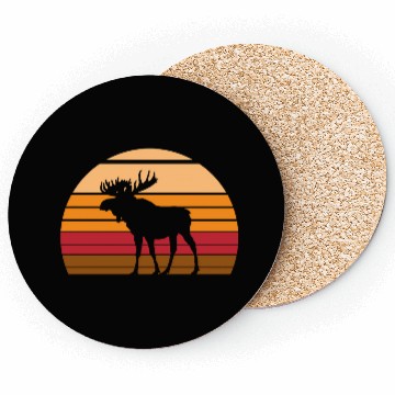 Discover Moose Sunset Animal Coasters