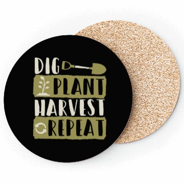 Discover Dig Plant Harvest Repeat Local Farm Lover Funny Coasters