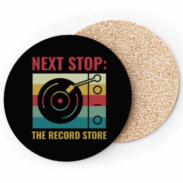 Discover Next Stop The Record Store Funny Vinyl Lover Retro Coasters