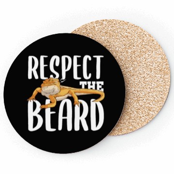 Discover RESPECT THE BEARD Gifts Reptile Lover Keeper Coasters