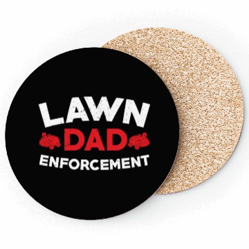 Discover Lawn Enforcement Dad Outfit Cutting Grass Coasters
