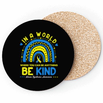 Discover Be Kind Down syndrome Awareness October Teacher Coasters