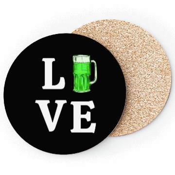 Discover Love Green Beer Coasters