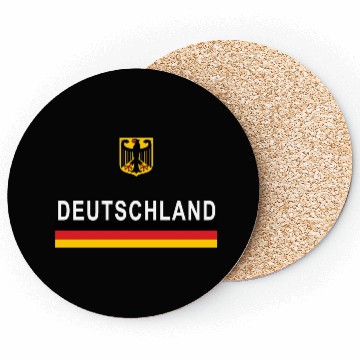 Discover Deutschland Flag And Emblem Germany Coasters