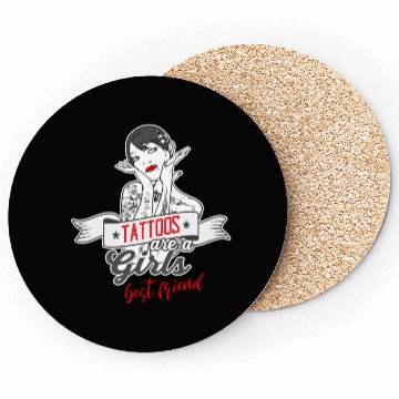 Discover Tattoos Are A Girls Best Friend Coasters