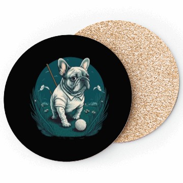 Discover French Bulldog | Golf Sport Player Cute Frenchie Coasters