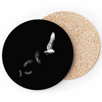 Discover hummingbird parrot owl wing feather pigeon sparoow Coasters