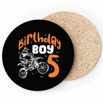 Discover Birthday Boy 5, 5th Birthday Dirt Bike Coasters