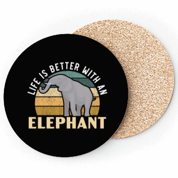 Discover Elephant Lover Wildlife Animal Zoo Zookeeper Coasters
