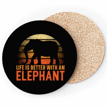 Discover Elephant Lover Wildlife Animal Zoo Zookeeper Coasters