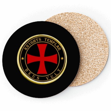 Discover Knights Templar Deus Vult Coasters