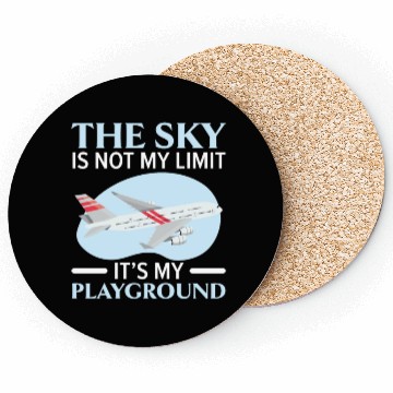 Discover Airplane Plane Pilot Aviator Sky Flight Instructor Coasters
