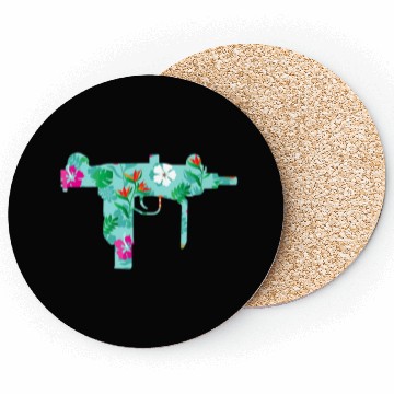 Discover Tropical Gun Lover Firearm Beach Hawaiian Coasters