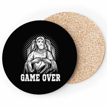Discover Gaming Jesus Game Over Gamer Coasters