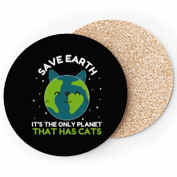 Discover World Earth Day Anniversary Cat Lover Coasters