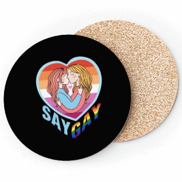 Discover Say Gay Lesbian Couple Coasters