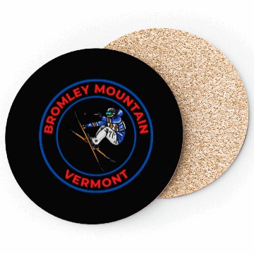 Discover Retro Skiing Bromley Mountain Vermont Souvenir Coasters
