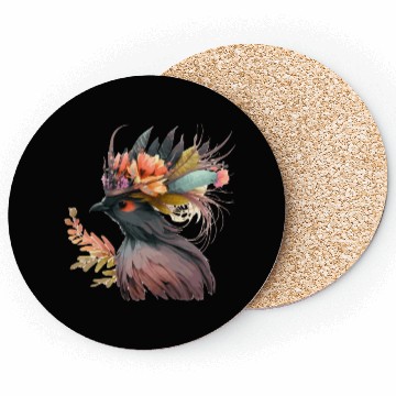 Discover Cute Bird Of Paradise Bird Flower Crown Pet Birds Coasters