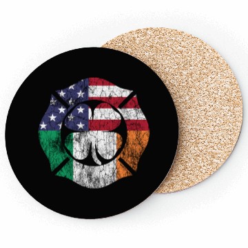 Discover St Patricks Day Firefighter Irish American Flag Coasters