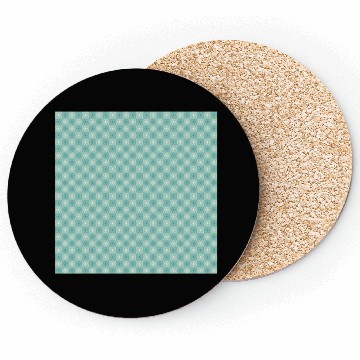 Discover Teal Geometric Floral Retro Pattern Coasters
