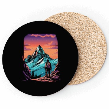 Discover Mountain Hiking Sunset Coasters