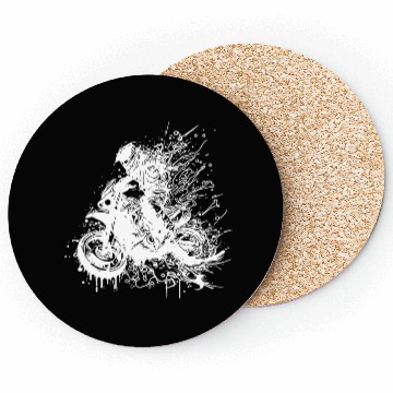 Discover Motorcycle Motocross Biker Splash Style Racing Coasters