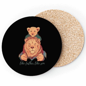 Discover Roaring Bonds: Lion Father & Son Duo Coasters