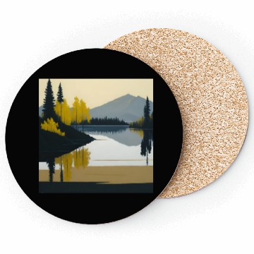 Discover "Tranquil Views" - Minimalist landscape design Coasters