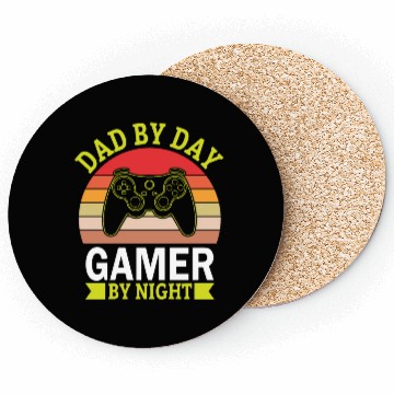 Discover Dad by day gamer by night Coasters
