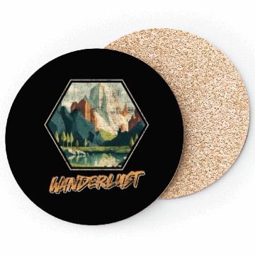 Discover Wanderlust Mountaineer Hiking Mountain love Coasters
