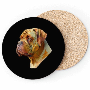 Discover Abstract AI-Generated Dogue de Bordeaux Coasters