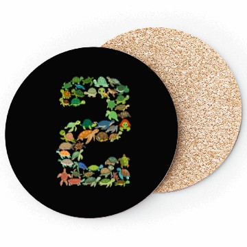 Discover 2nd birthday sea turtle tortoise theme 2 year old Coasters