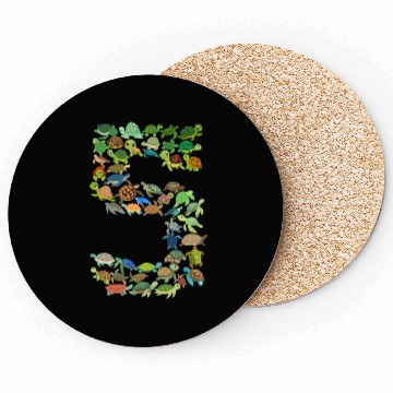 Discover 5th Birthday Sea Turtle Tortoise Theme 5 Year Old Coasters
