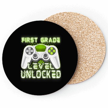 Discover Leveled Up To 1st Grade Gamer Back To School First Coasters