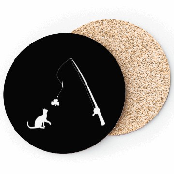 Discover Cate Lover Fishing Funny St Patricks Day Coasters