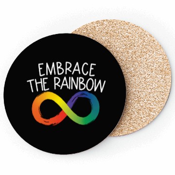Discover Embrace The Rainbow Infinity Autism Neurodiversity Coasters