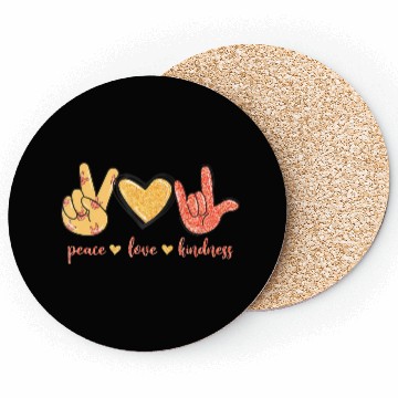 Discover Peace Love Kindness I Love You Sign Language Anti Coasters
