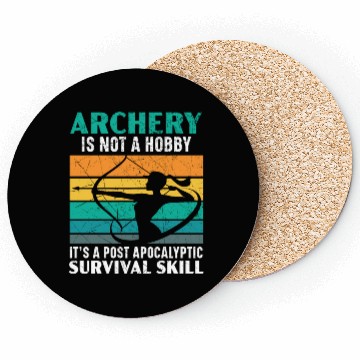 Discover Archery Bow Hunter Archer Shoot Arrow Bowman Coasters