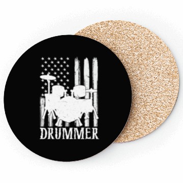Discover Funny Drummer Art For Men Women Drum Set Drumming Coasters