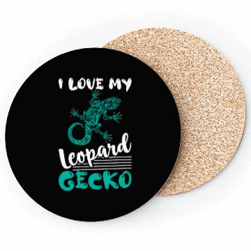 Discover I Love My Leopard Gecko Lizard Lover Reptile Coasters