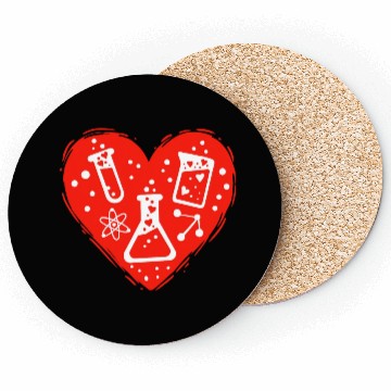 Discover Science Physics Heart Valentines Day Chemist Physi Coasters