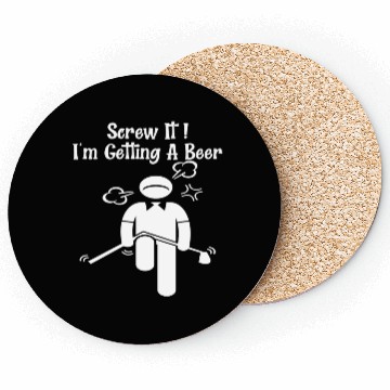 Discover Golf Beer Golfer Father Day Mother Day Coasters