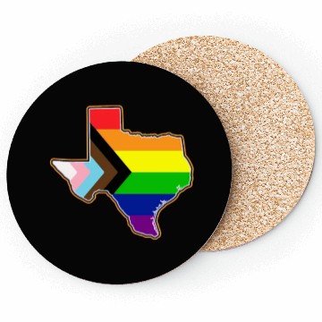 Discover Pride Equality Flag Texas Rainbow Coasters