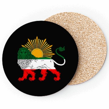 Discover Lion and Sun Flag 2 Coasters