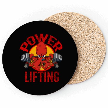 Discover Octopus Weightlifting Epic Workout Gym Powerlifter Coasters
