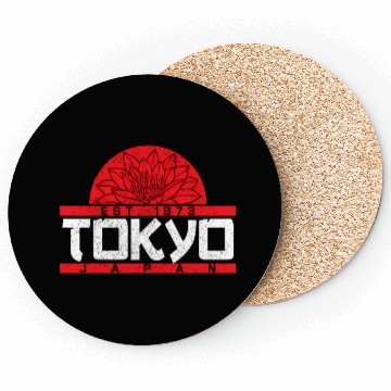 Discover Tokyo Japan Est 1873 Lotus Japanese Coasters