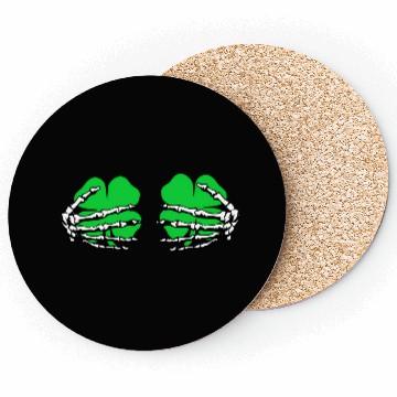Discover St Patricks Day Boob Pumpkin Shamrock Skeleton Han Coasters